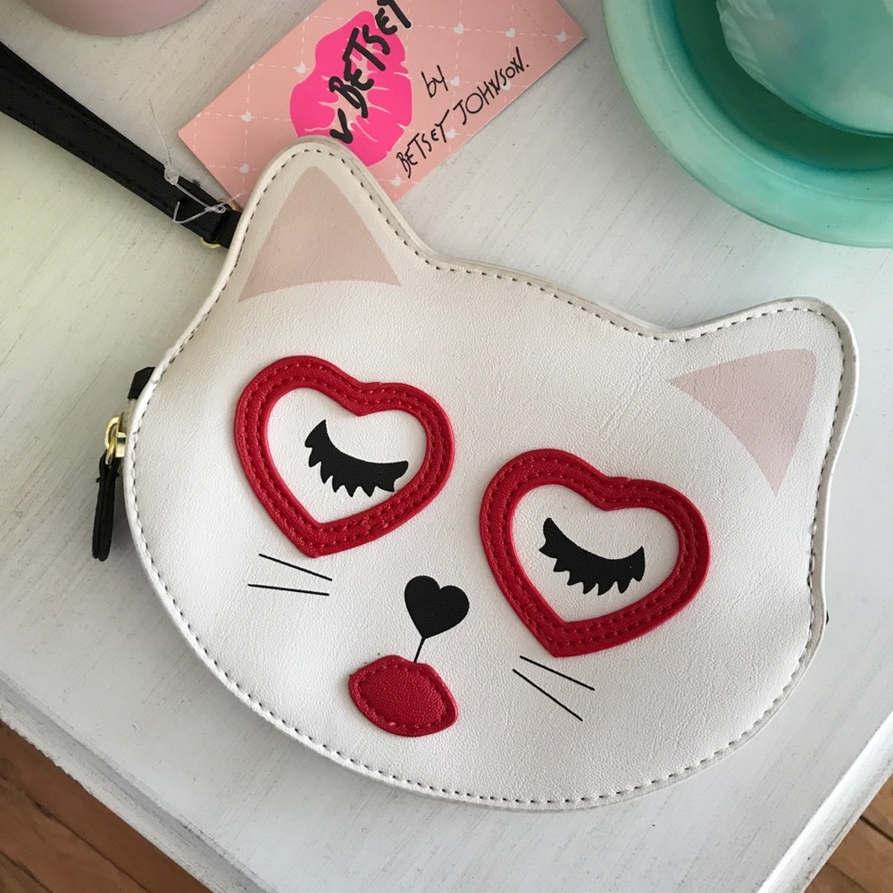 Betsey Johnson Cat Wristlet
